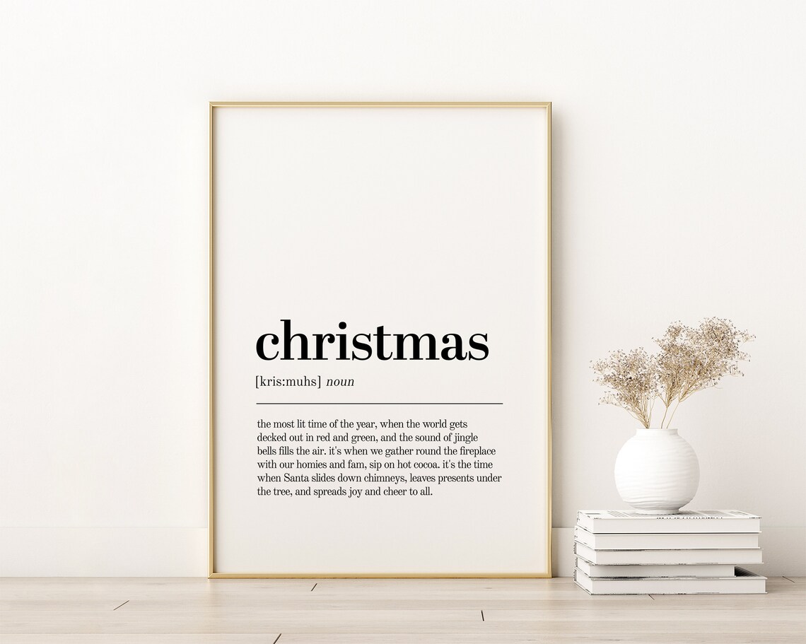 Christmas Definition Retro Minimalist Art Print