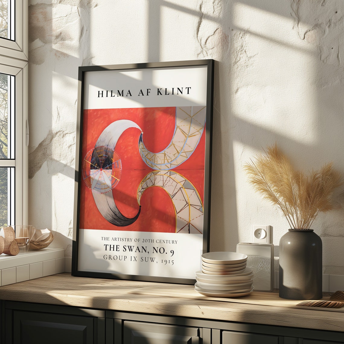 Hilma af Klint The Swan No 9 Twin Radiant Discs Duality Art Poster - Image 3