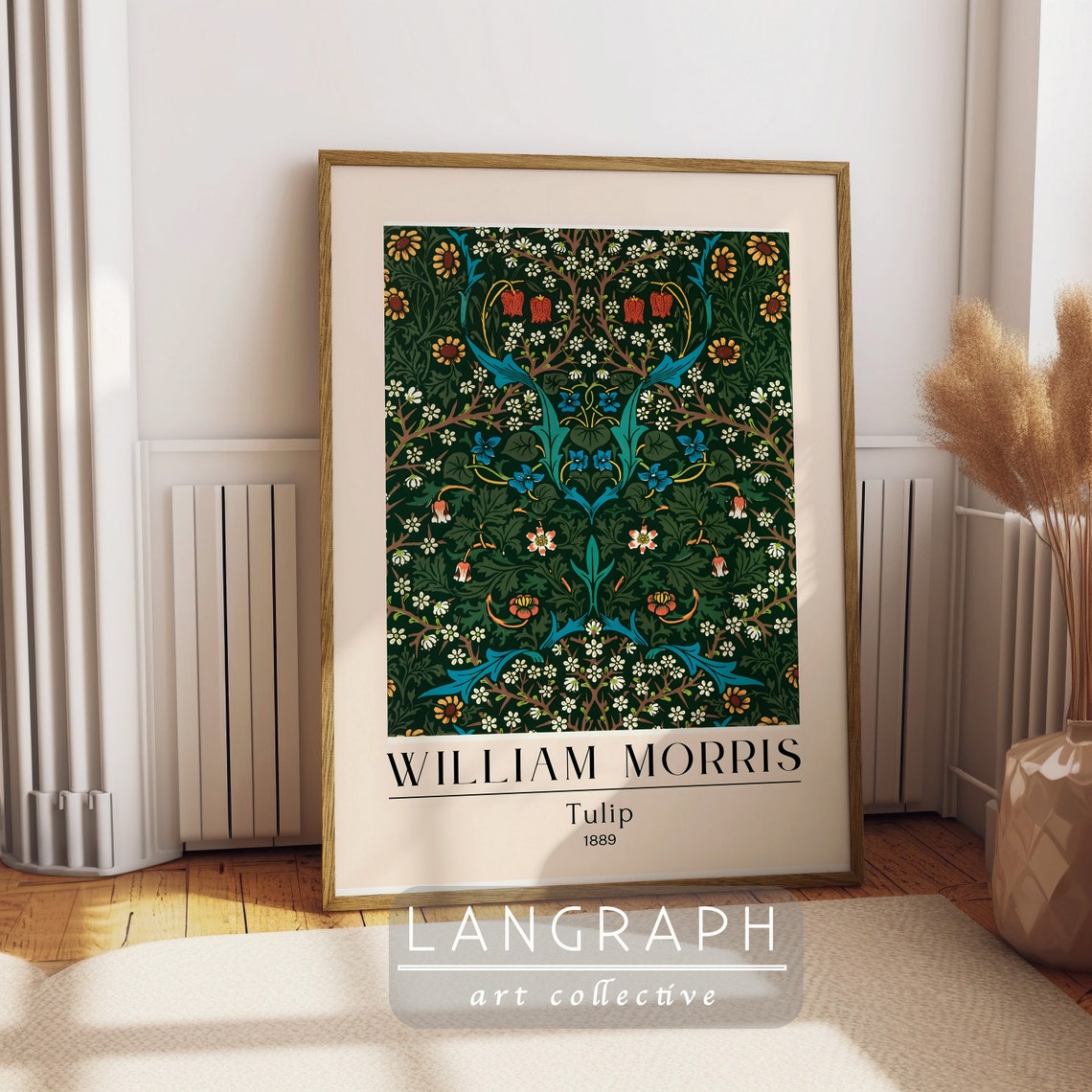 William Morris Tulip 1889 Botanical Pattern Vintage Floral Poster - Image 5