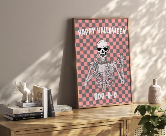 Trendy Halloween Decoration Poster Vintage Dark Academia Print Retro Decor Apartment Moody Wall Art Instant