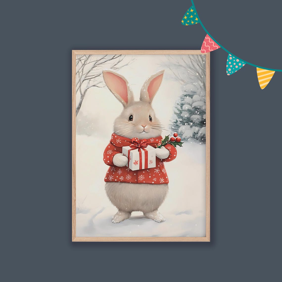 Bunny Nursery Decor Baby Room Wall Art Nursery Decor Prints Animal Boho Kids Room Decor Instant Playroom Print