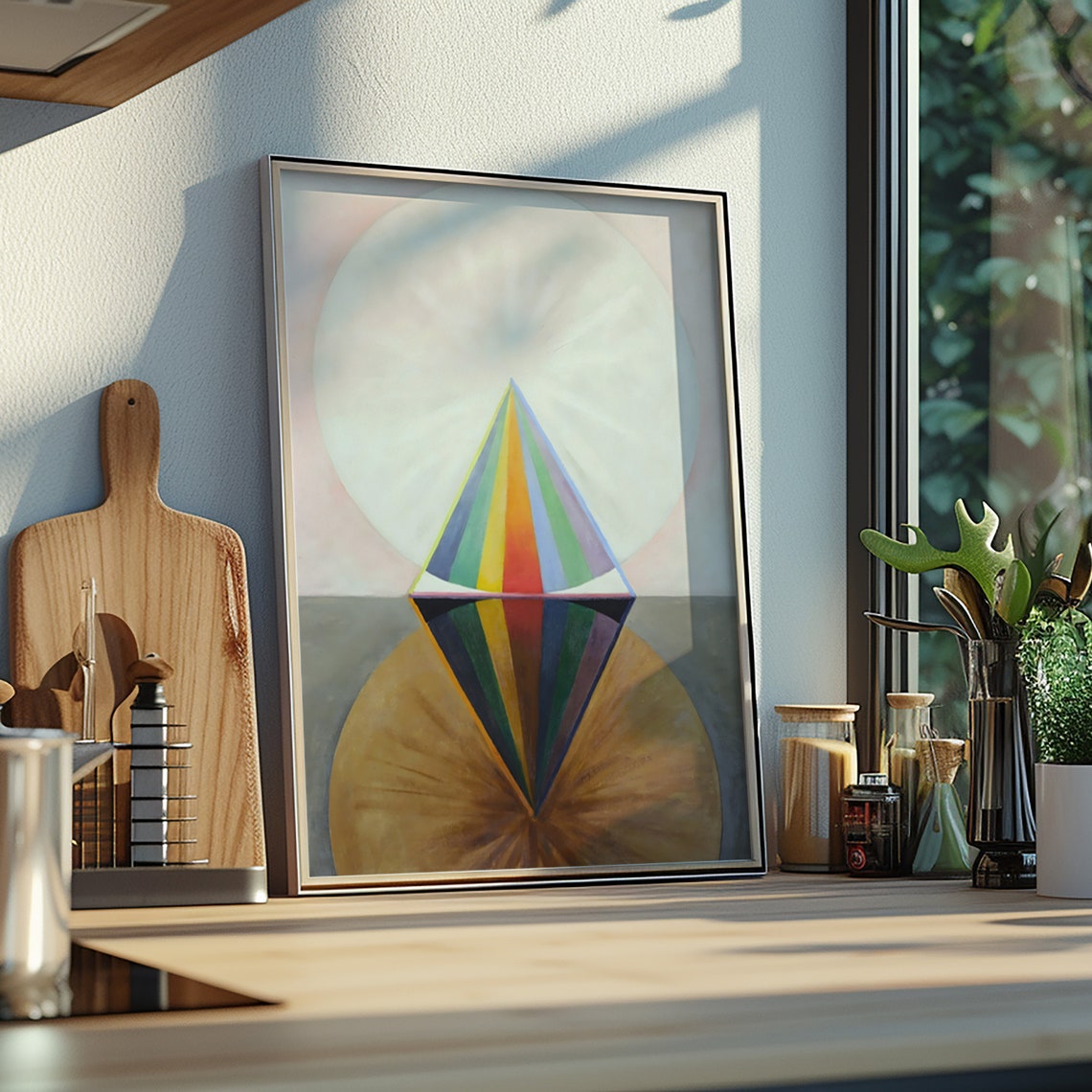 Hilma af Klint The Swan No 12 Rainbow Pyramid Spiritual Poster - Image 2