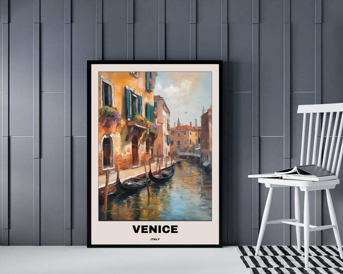 Venice Italy Modern Romantic Travel Poster - Image 4