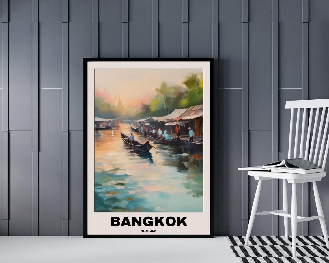 Thailand Wall Art Print, Bangkok Scenic Travel Poster - Image 4