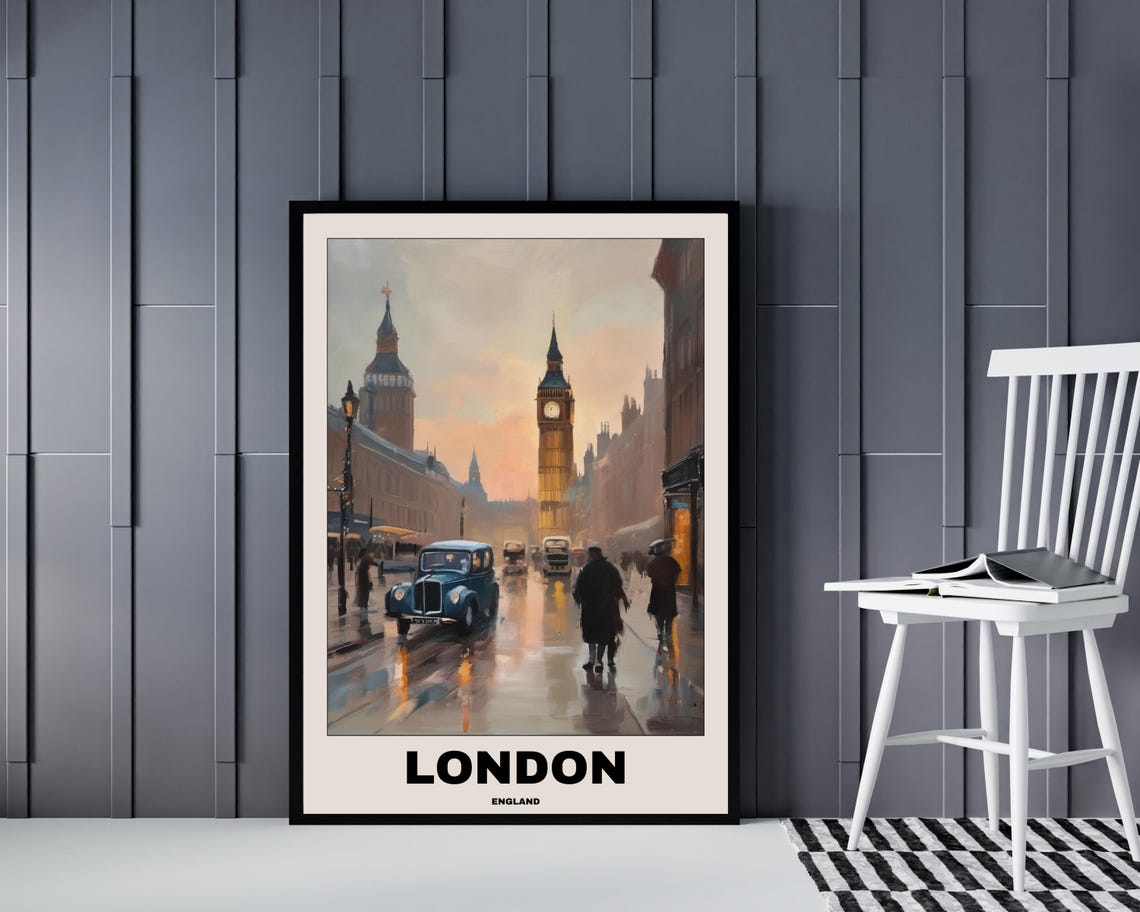 London Travel Poster, City Landscape - Image 4