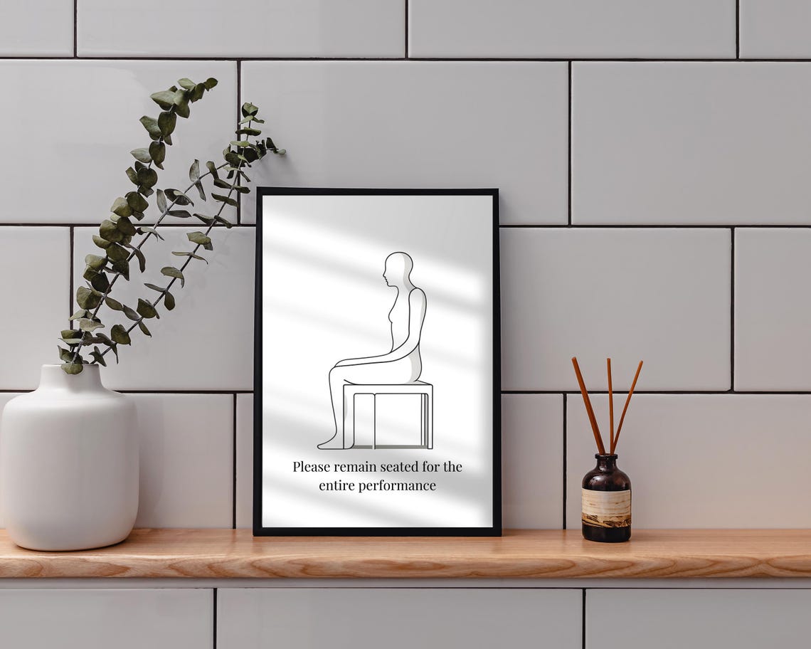 Funny Bathroom Toilet Sign, Quirky Minimalist Quote - Image 4
