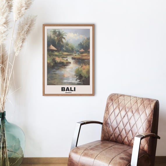 Bali Travel Poster, Scenic City Painting
