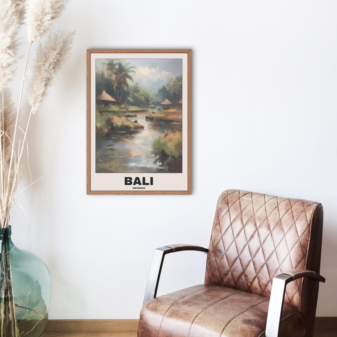 Bali Travel Poster, Scenic City Painting