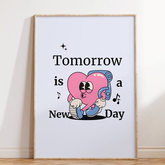 Cute Retro Wall Art Print Inspirational Print Retro Wall Art Wall Decor Retro Poster Trendy Poster Birthday Gift