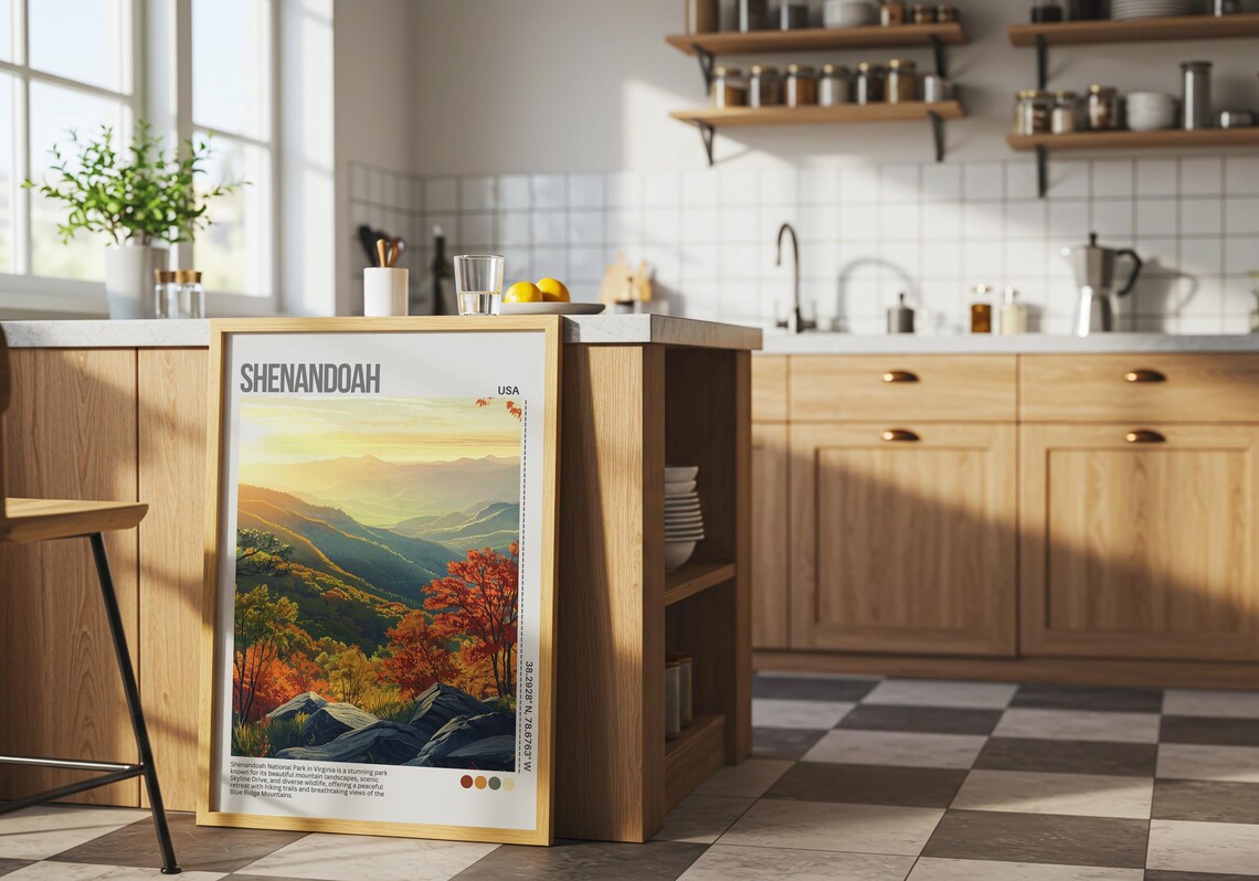 Shenandoah Virginia Autumn Foliage National Park Travel Poster - Image 2