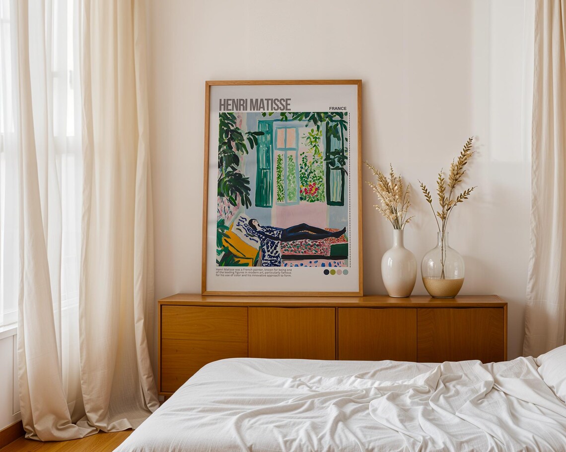 Henri Matisse Reclining Woman Window Fauvist Color Art Poster - Image 7