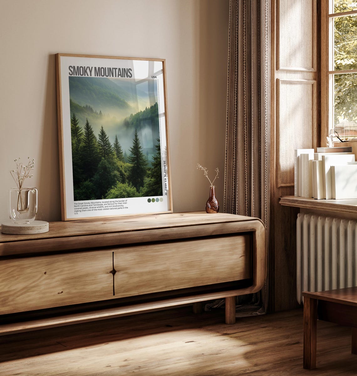 Smoky Mountains Misty Forest Sunrise Photo National Park Poster - Image 3