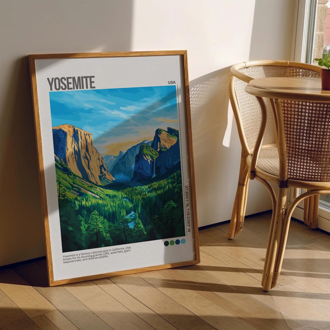 Yosemite National Park Granite Cliffs California Travel Poster - Image 6