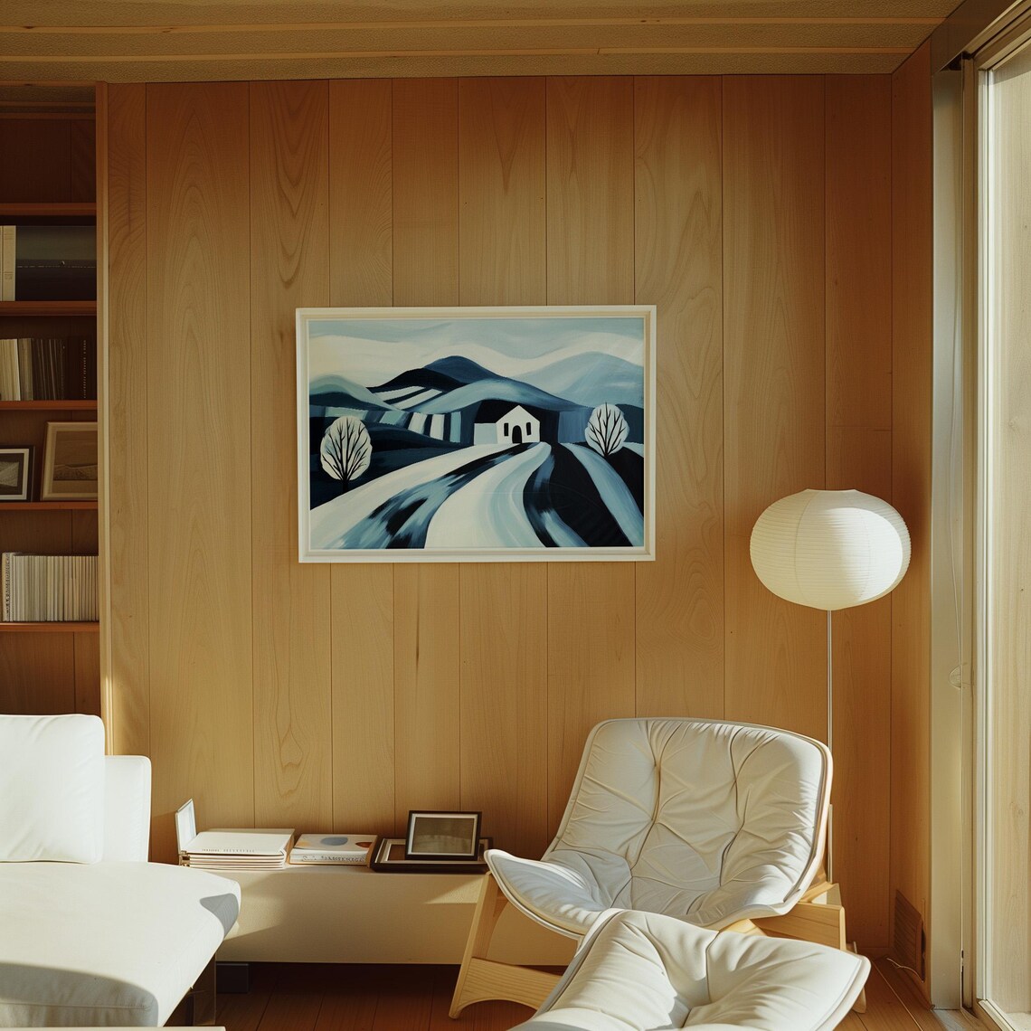 Modern Farmhouse Abstract Hills Countryside, Art Print - Image 4
