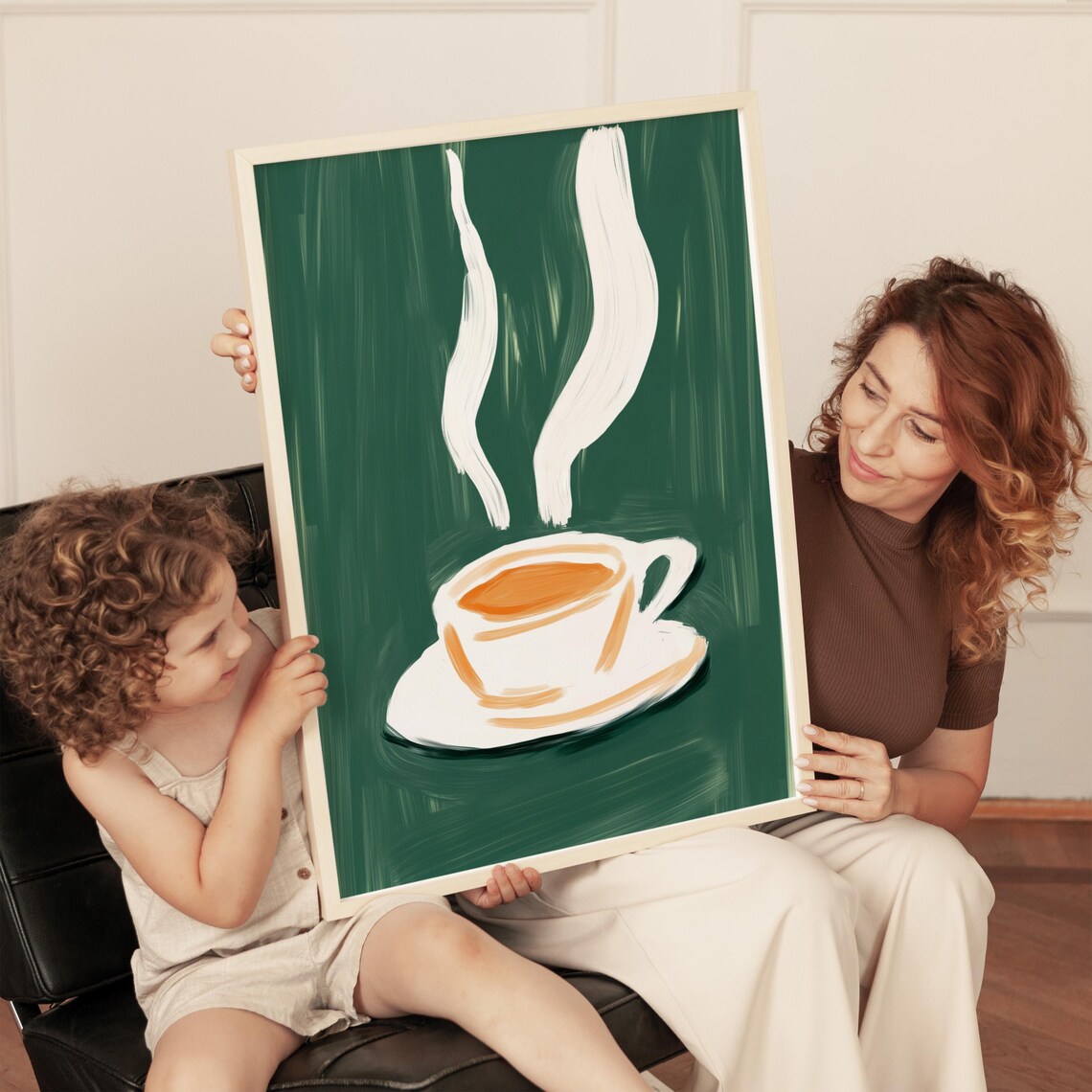 Modern Coffee Cup, Minimalist Kitchen Art Print - Image 3