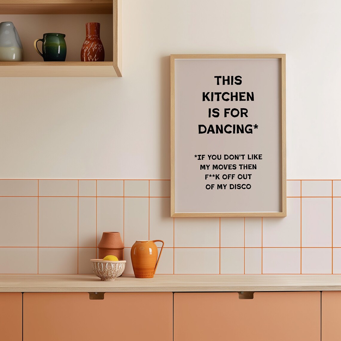 Funny Kitchen Decor Cute Cooking Art Kitchen Wall Art Print Minimalist Typography Print Black And White Chef Art Print - Image 4
