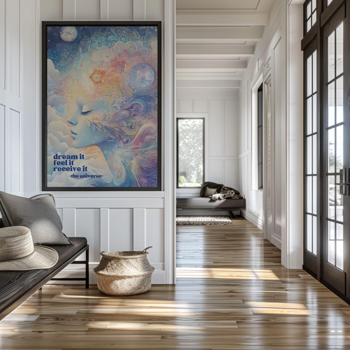 Dream It Feel It Receive It Celestial Goddess Affirmation Poster - Image 2