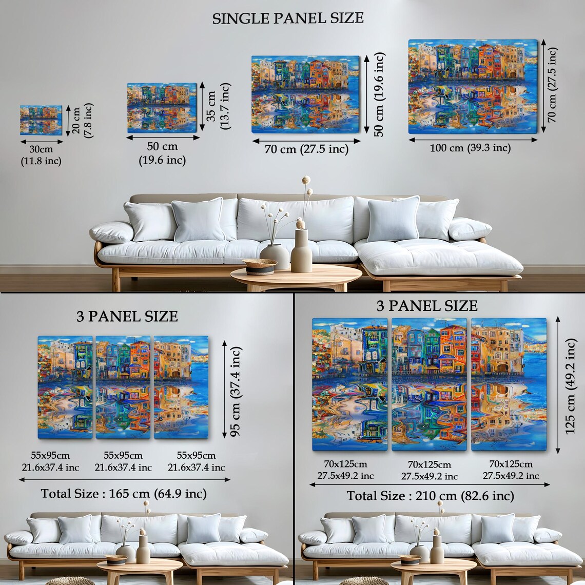 Amsterdam Canal Houses Colorful Waterfront Reflection Painting Poster - Image 4