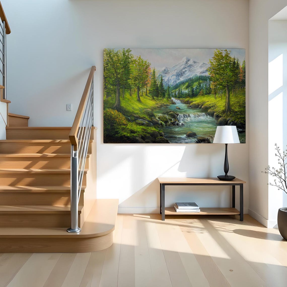 Spring Mountains And Snowy Peaks Wall Art Landscape Wall Table Nature Decor Nature Art Nature Wall Decor - Image 2