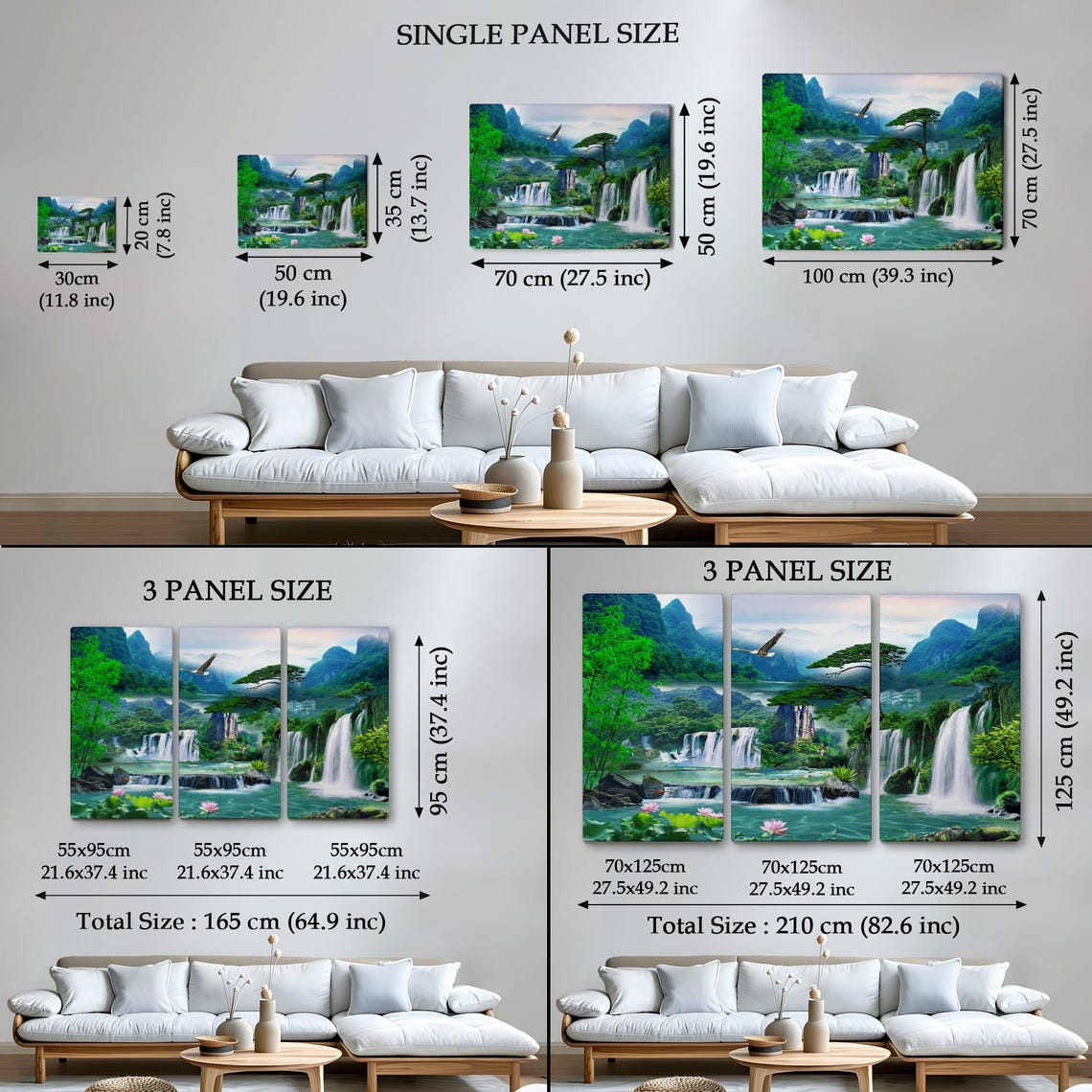 Waterfall View Art Print, Nature Decor - Image 4