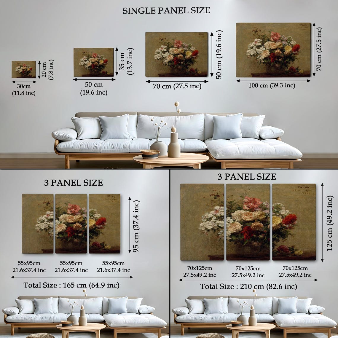 Vintage Floral Still Life Roses Dahlias 1880 Classic Bouquet Poster - Image 4
