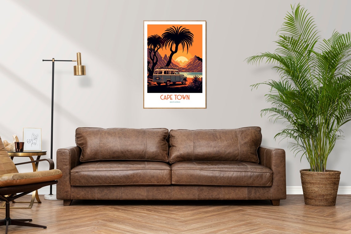 Cape Town South Africa Travel Print Cape Town Sunset Travel Art Cape Town Coast Travel Print South Africa Coastal Travel Poster - Image 4
