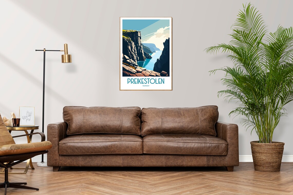 Preikestolen Norway Travel Poster, Europe Wall Art - Image 2