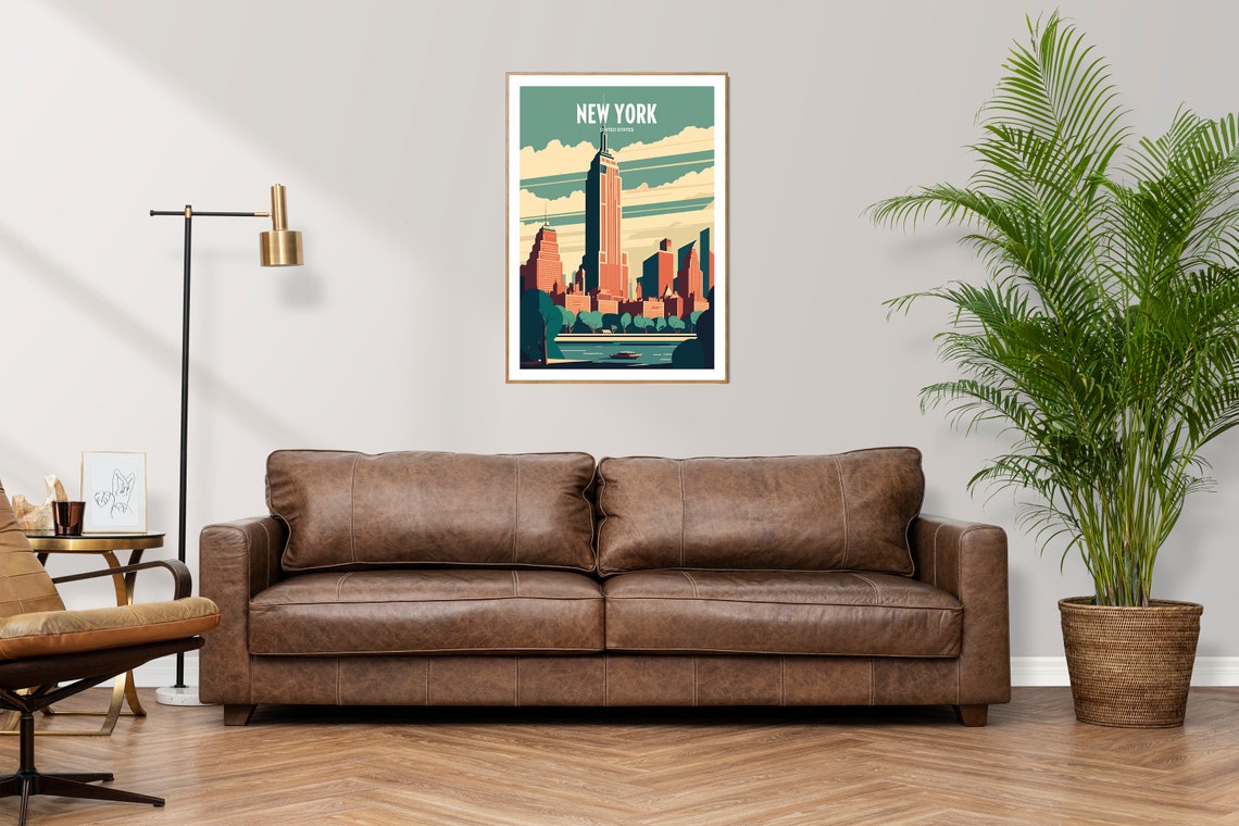 New York Poster New York Travel New York Skyline Nyc Print Nyc Poster New York Gift New York Travel Art New York City Print - Image 2