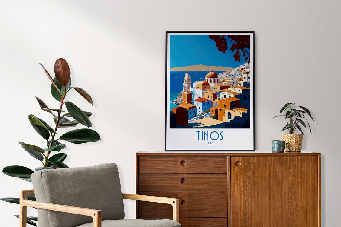 Tinos Town Travel Poster, Greece Wall Decor - Image 4