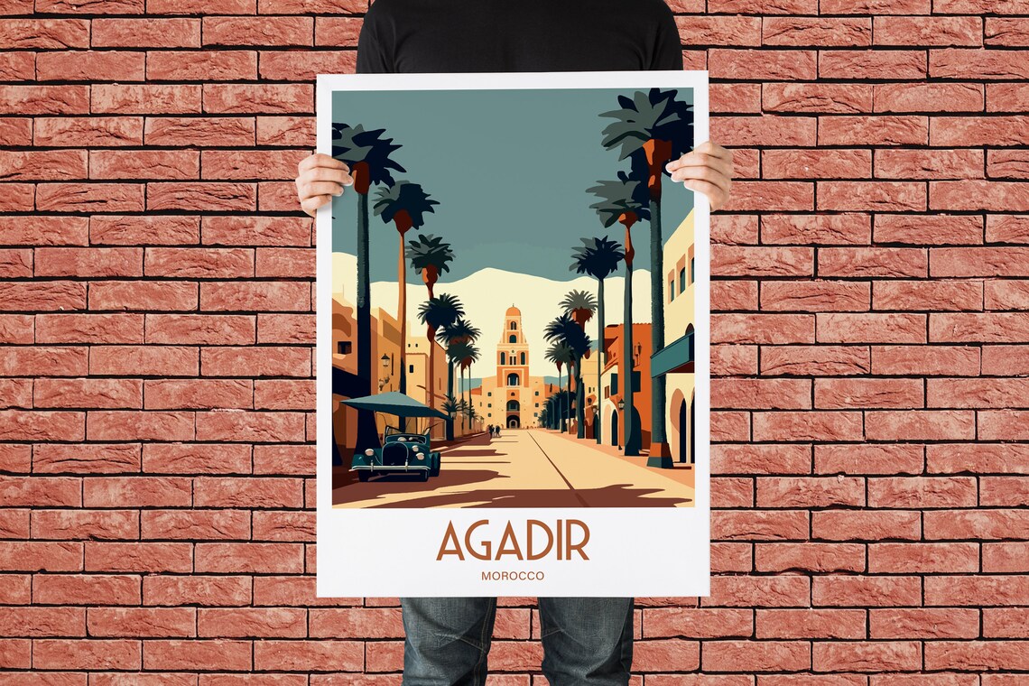 Agadir Morocco Travel Poster, City Wall Art - Image 4
