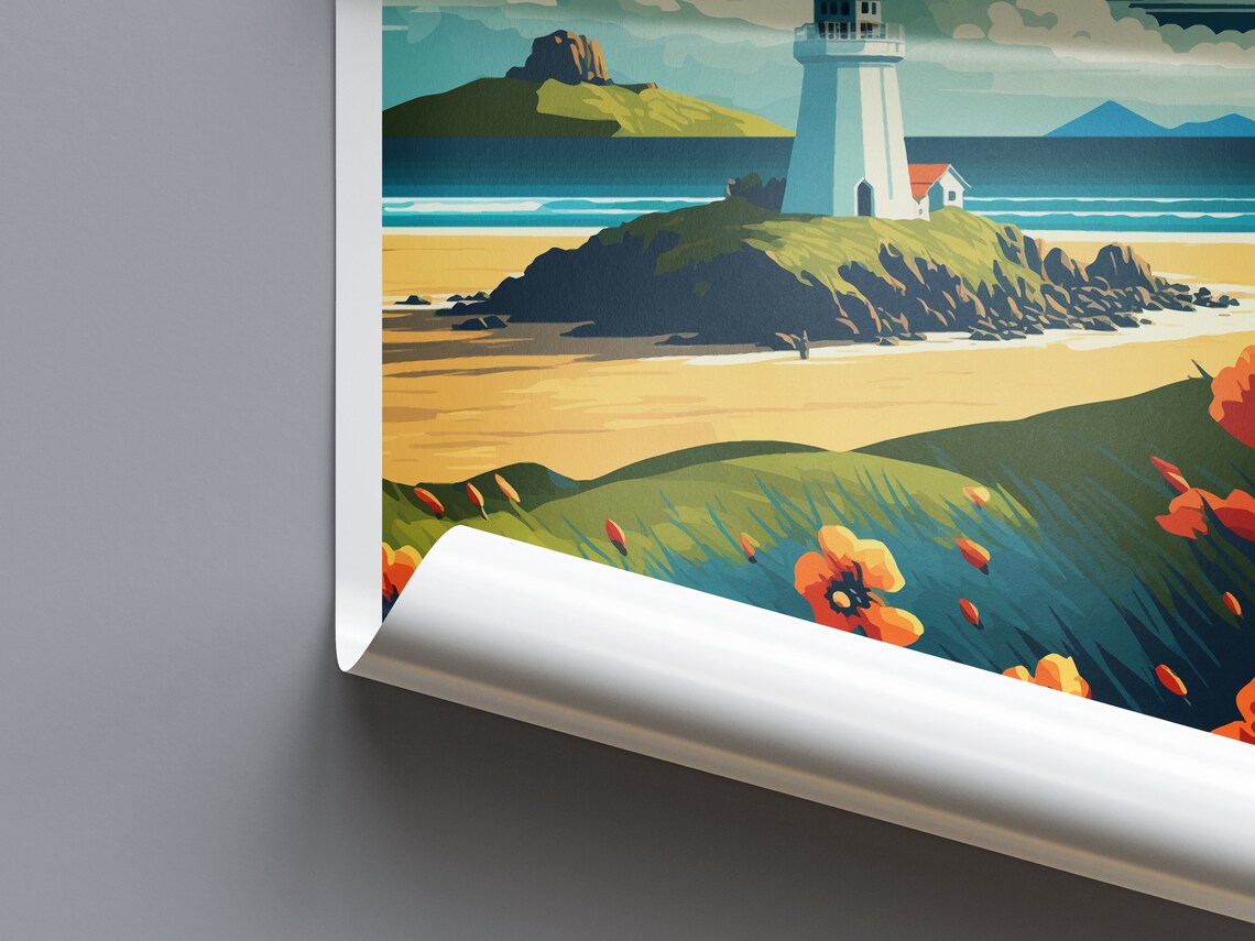 Anglesey Llanddwyn Island Wales Travel Poster - Image 2
