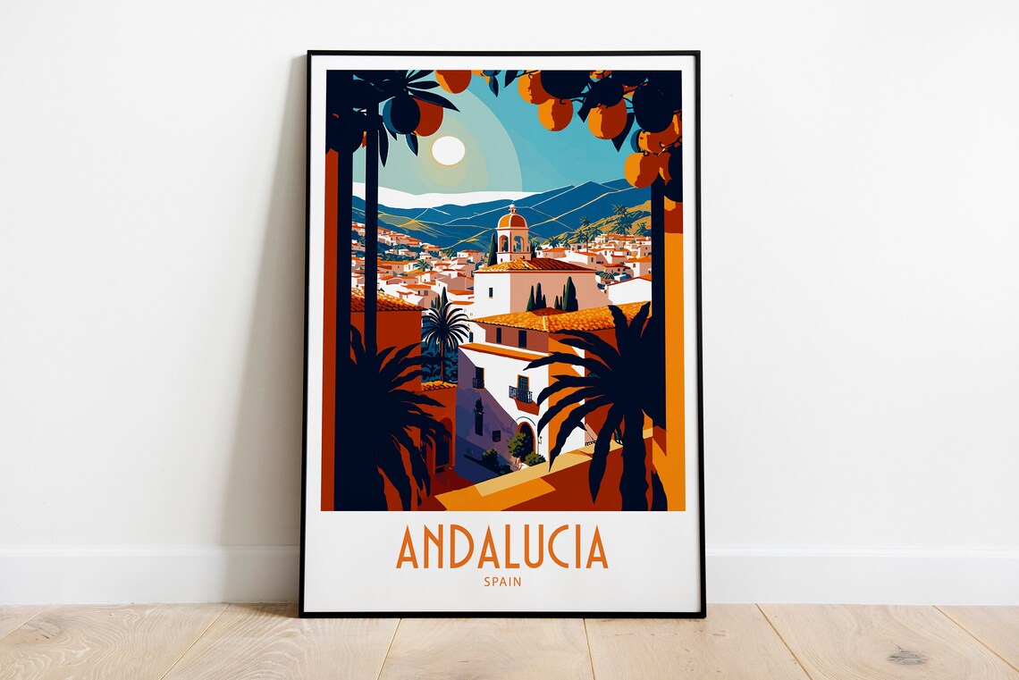 Andalucia Travel Poster, Spain Home Decor
