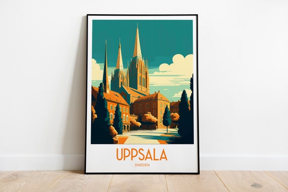 Uppsala Travel Poster, Sweden City Wall Art