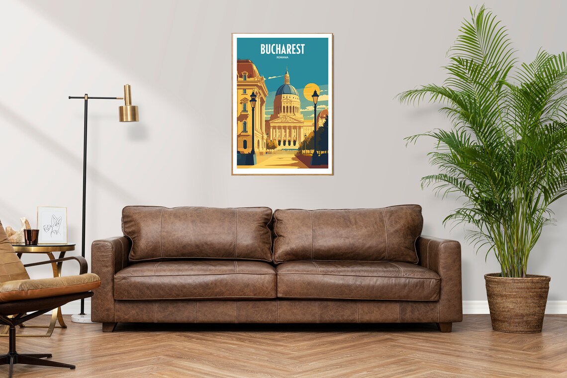 Bucharest Travel Poster, Romania Wall Decor - Image 2