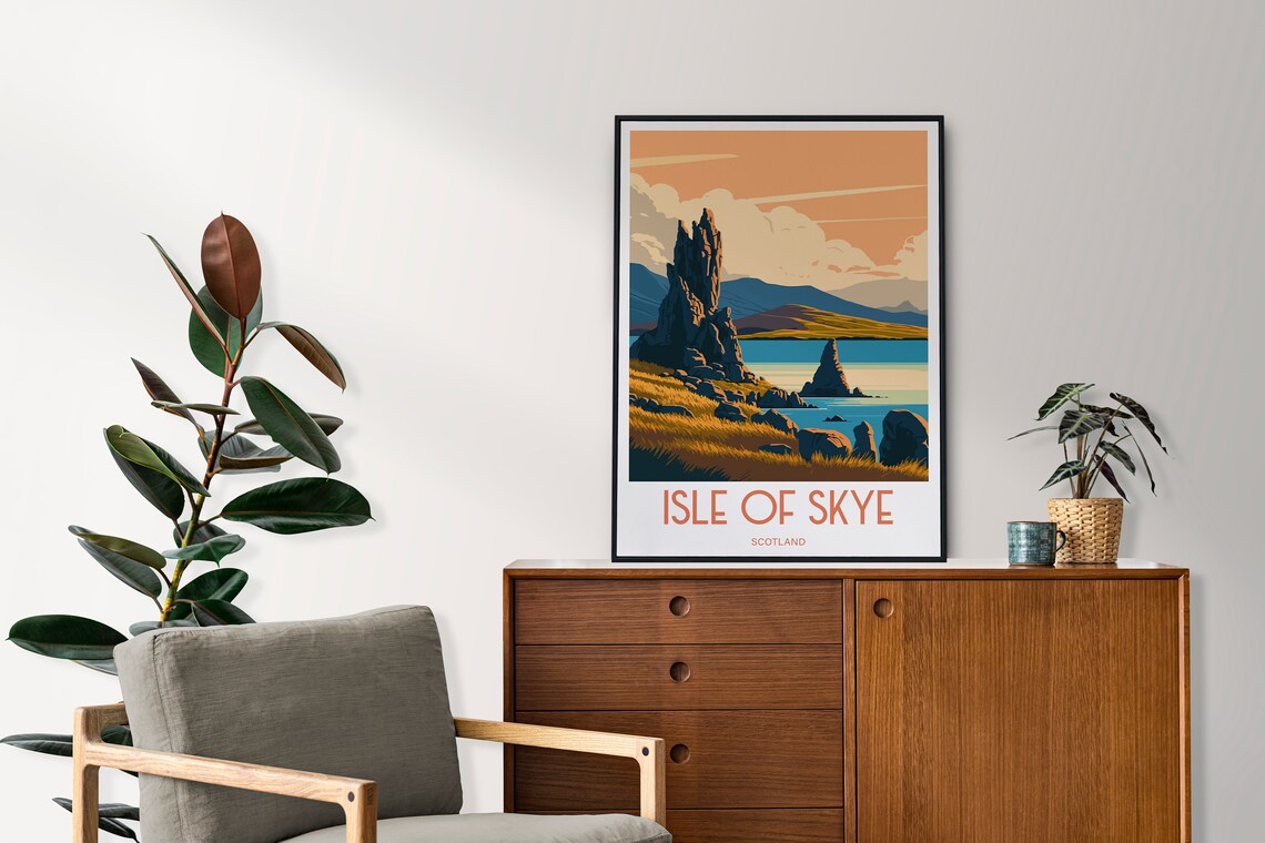 Isle Of Skye Travel Poster, Scotland Landscape Art Print - Image 2