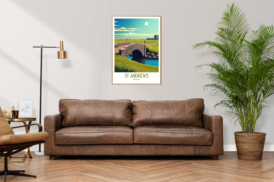St Andrews Uk Travel Print Uk Landmark Travel Art St Andrews Travel Print Scotland Landmark St Andrews Travel Poster - Image 3