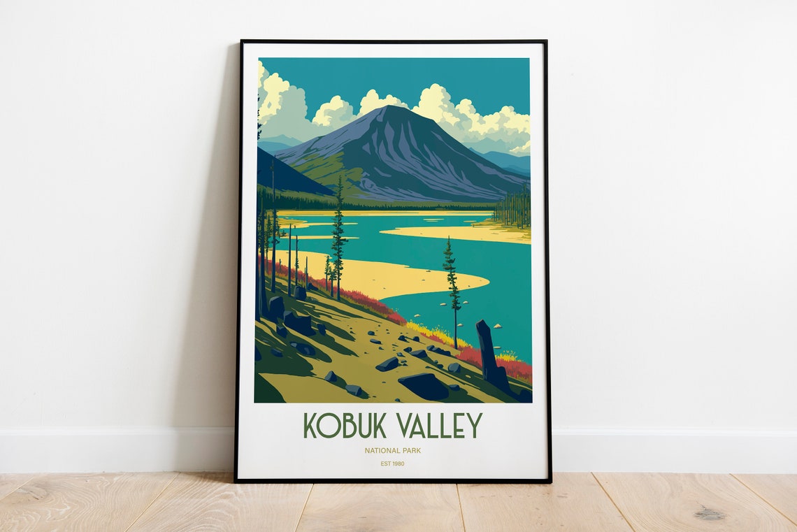 Kobuk Valley National Park Travel Print National Park Travel Art Kobuk Valley Travel Print Usa National Park Kobuk Valley Poster