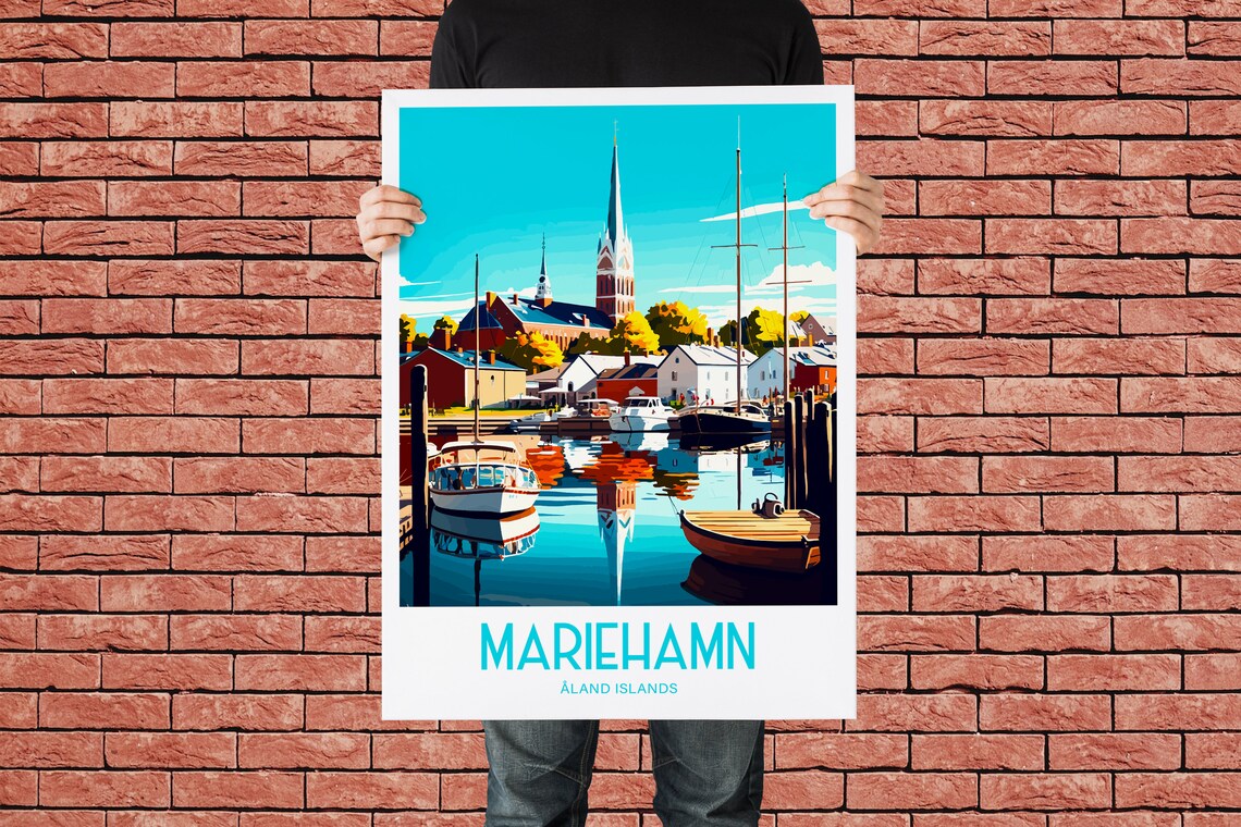 Mariehamn Travel Poster, Finland Wall Art - Image 3