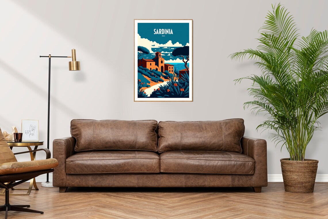 Sardinia Italy Travel Poster, Italian Island Travel Art - Image 3