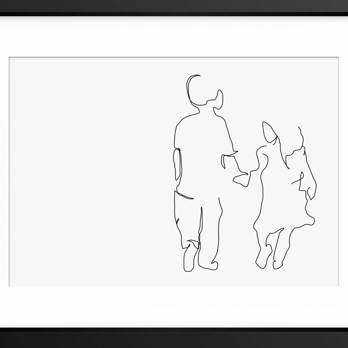 Brother and Sister Walking Hand in Hand Away Together Poster
