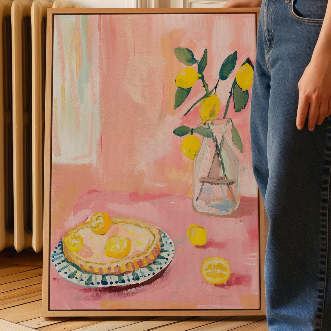 Lemon Art Print, Pink Wall Art
