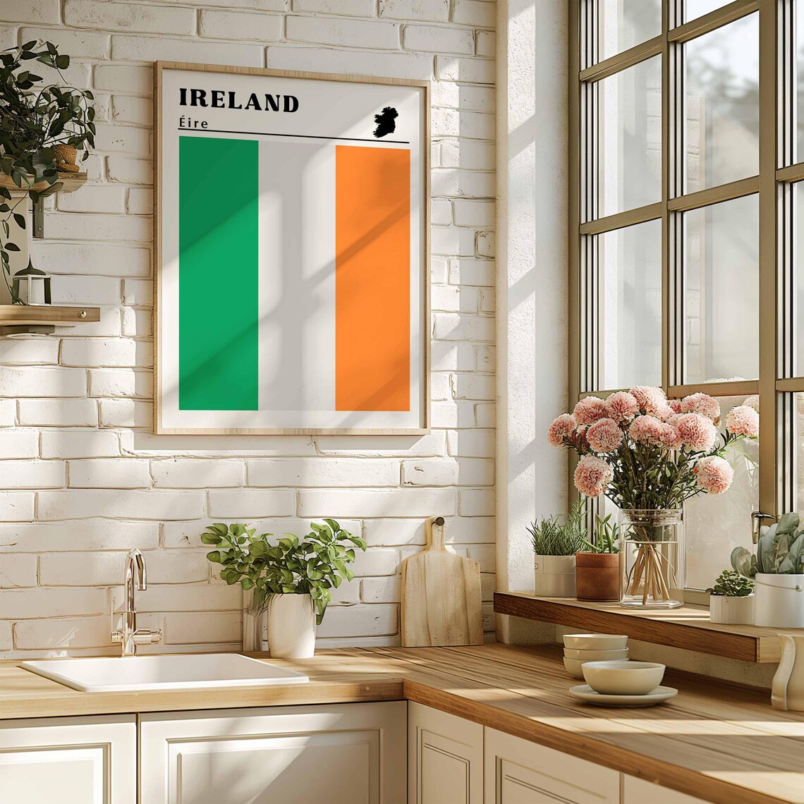 Ireland Flag Poster, Ireland Travel Art Print - Image 3