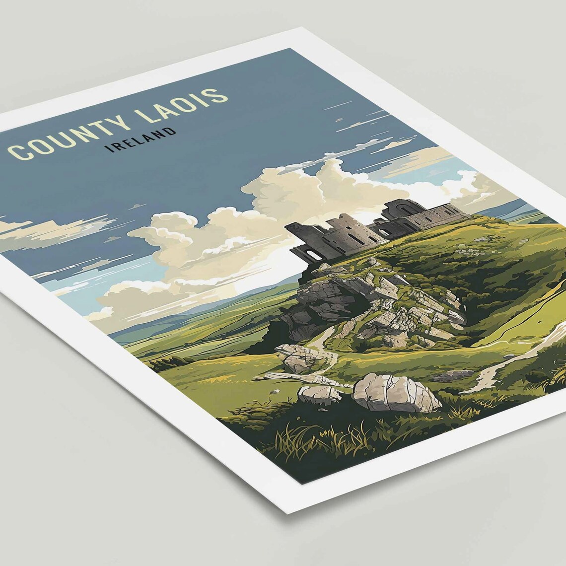 Rock Of Dunamase, County Laois Travel Poster Print - Image 2