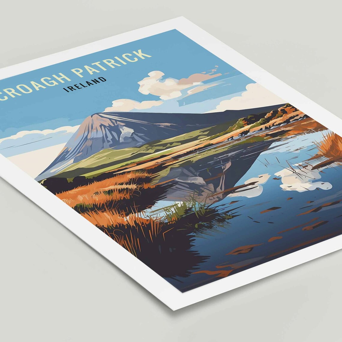 Croagh Patrick County Mayo Ireland Travel Poster - Image 2