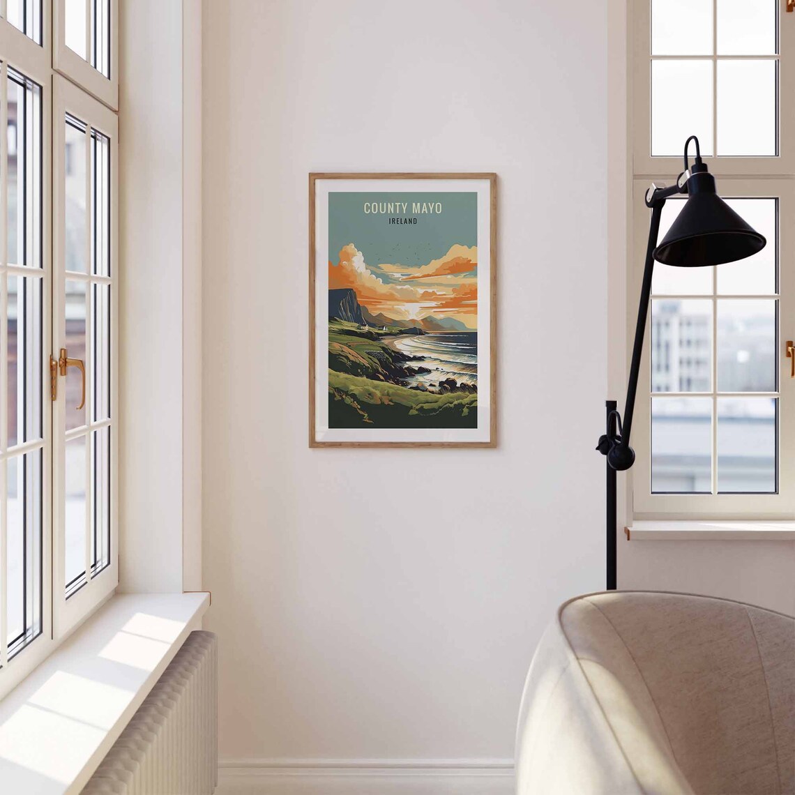 County Mayo Ireland Travel Poster, Wall Art Print - Image 3