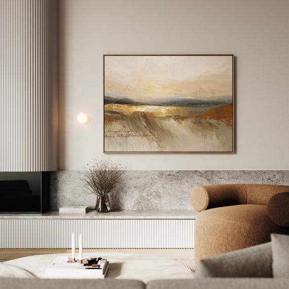 Landscape At Sunset Artwork Wall Art