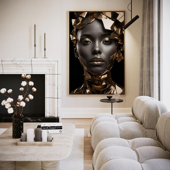 Black Gold The Luster Of Abstract Beauty Artwork Wall Art