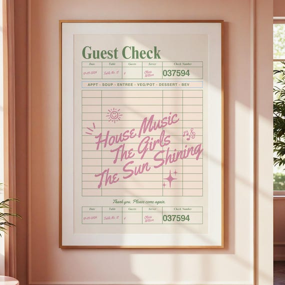 House Music Print The Girls Sun Shining Poster Rave Edm Wall Art Dj Room Decor Ibiza Festival Retro Dance Artwork