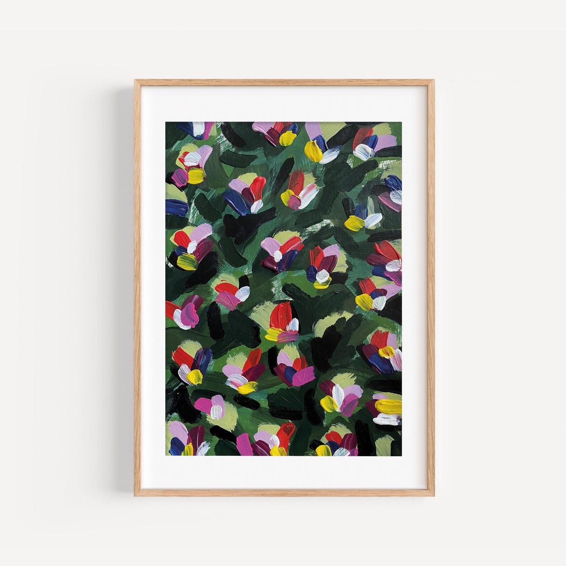 Original Abstract Painting Hand Painted Painting Flowers Living Room Modern Art Acrylic Painting Flowers Colorful Art Flower Picture - Image 5