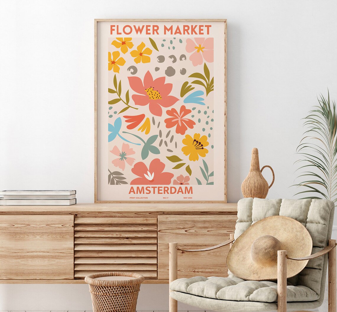 Flower Market Poster Flower Market Prints Tokyo Amsterdam Flower Market Matisse Flower Poster Florist Gift - Image 2